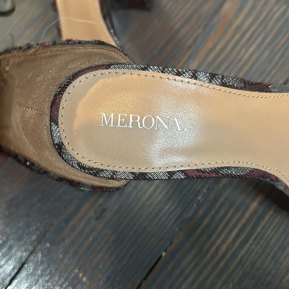 | 7 | High Heel Sandal | Maroon with Silver Floral Embroidered - Picture 3 of 7